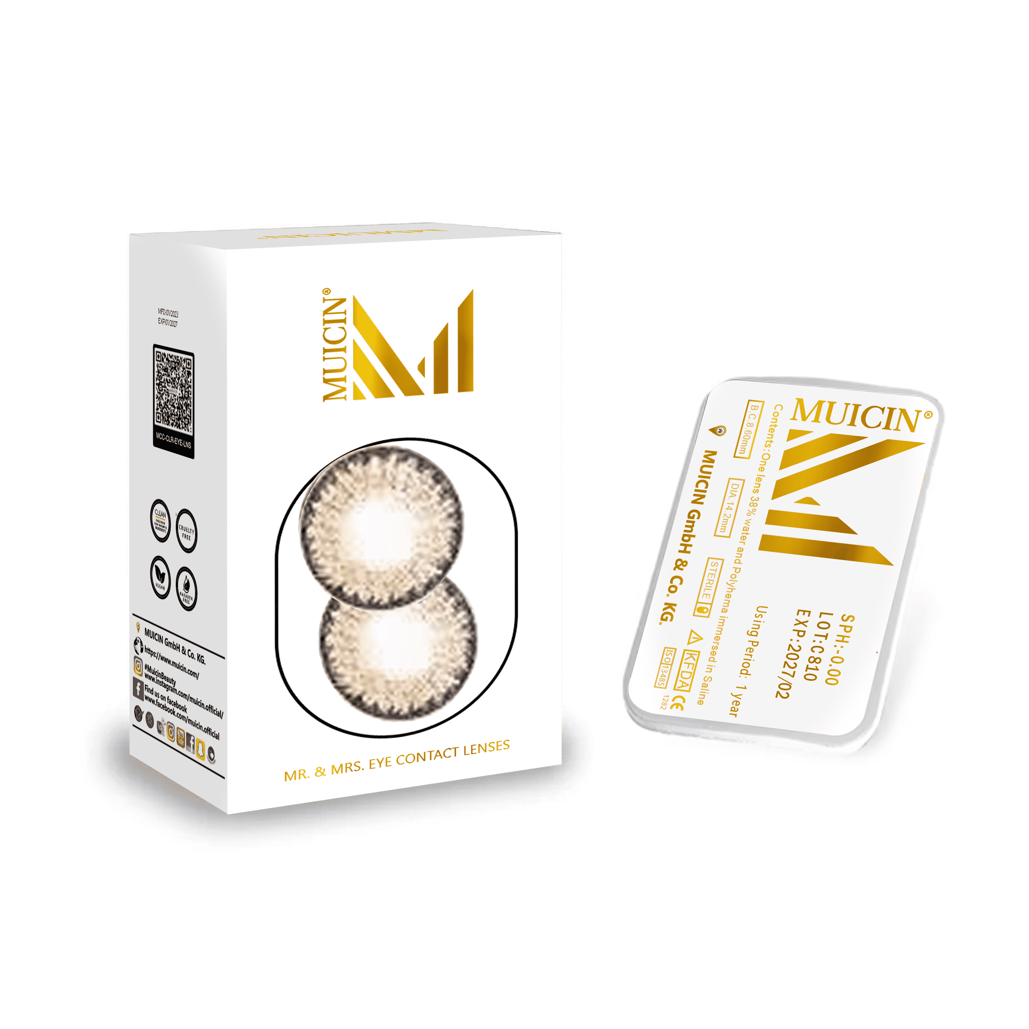 Mr & Mrs Party Colored Contact Lenses - Muicin