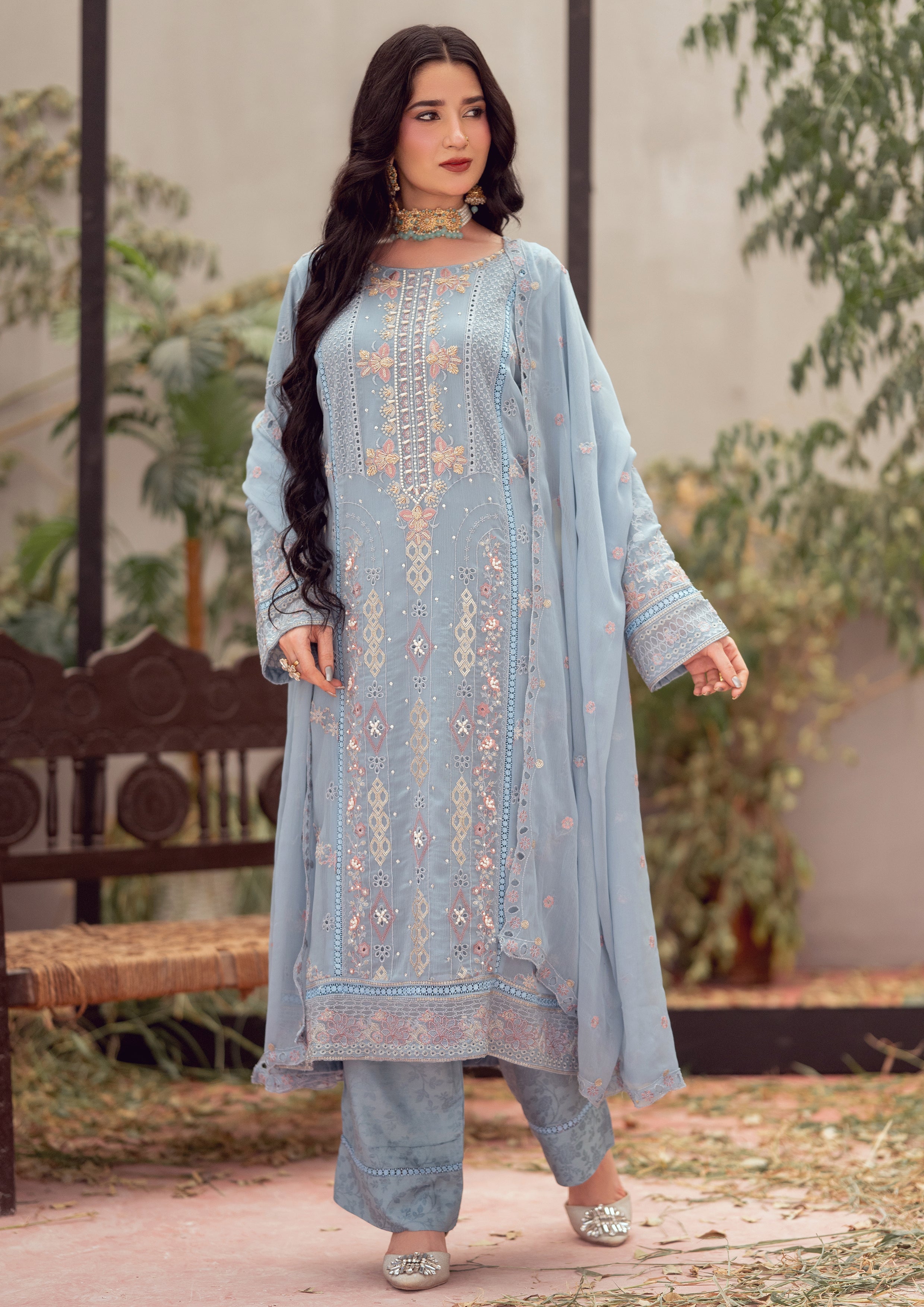 Isbah BN-1146 - 3 Piece Stitched Fancy Heavy Embroidered - Bint-e-Noor