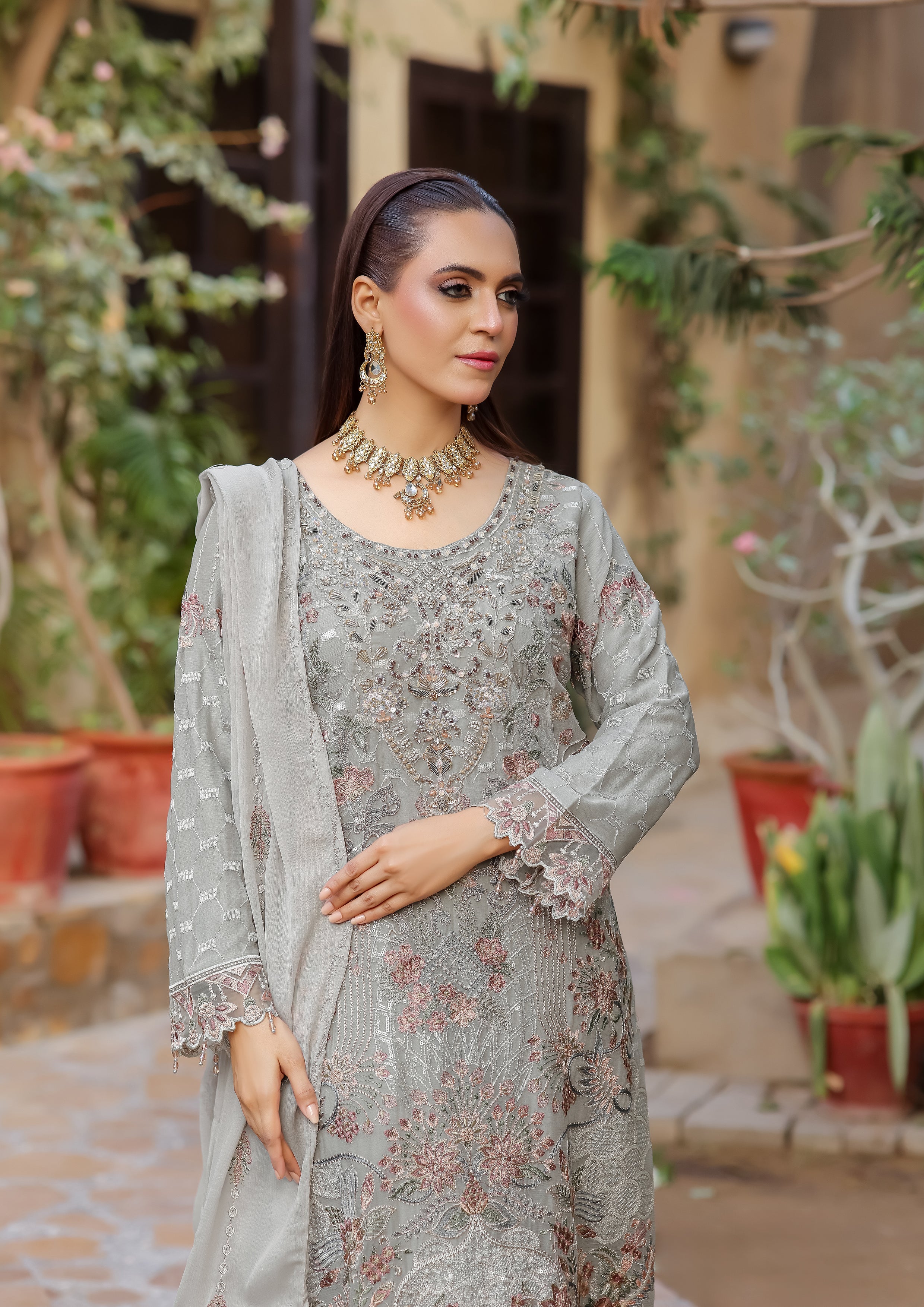 Elva BN-1020 - 3 Piece Stitched Fancy Heavy Embroidered - Bint-e-Noor