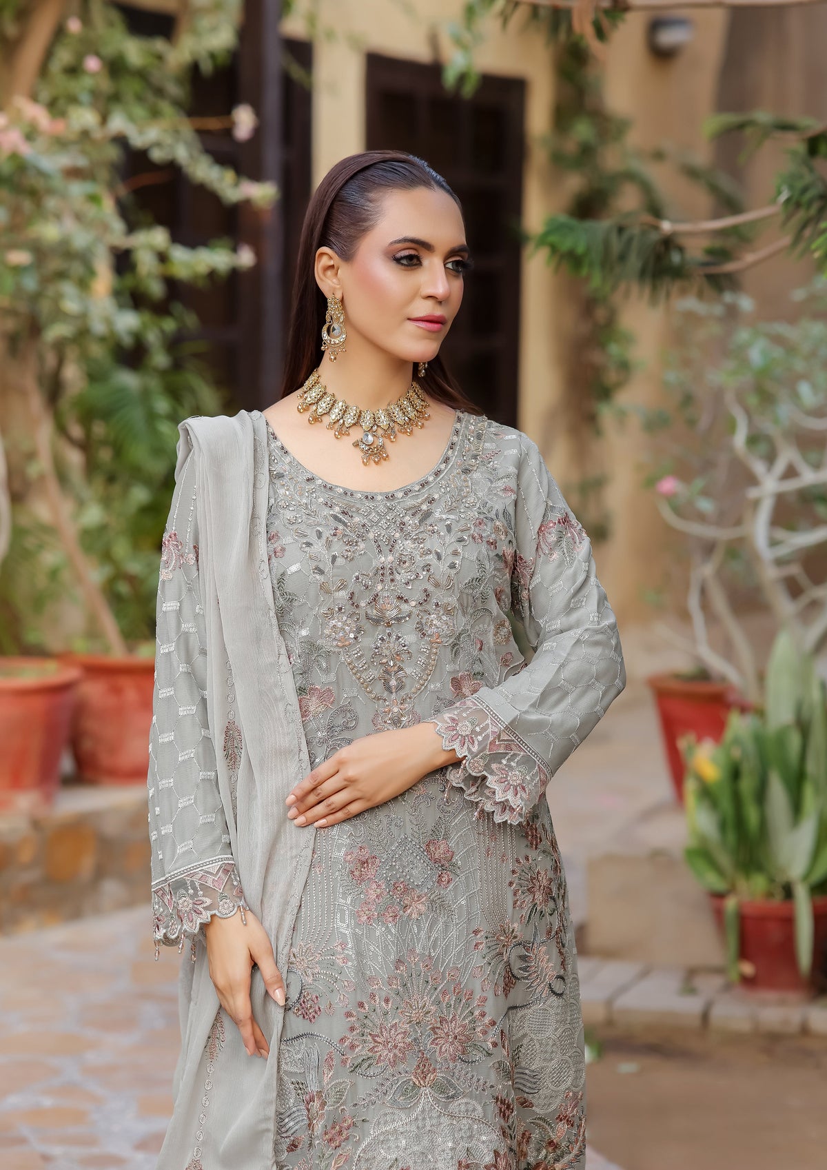 Elva BN-1020 - 3 Piece Stitched Fancy Heavy Embroidered - Bint-e-Noor