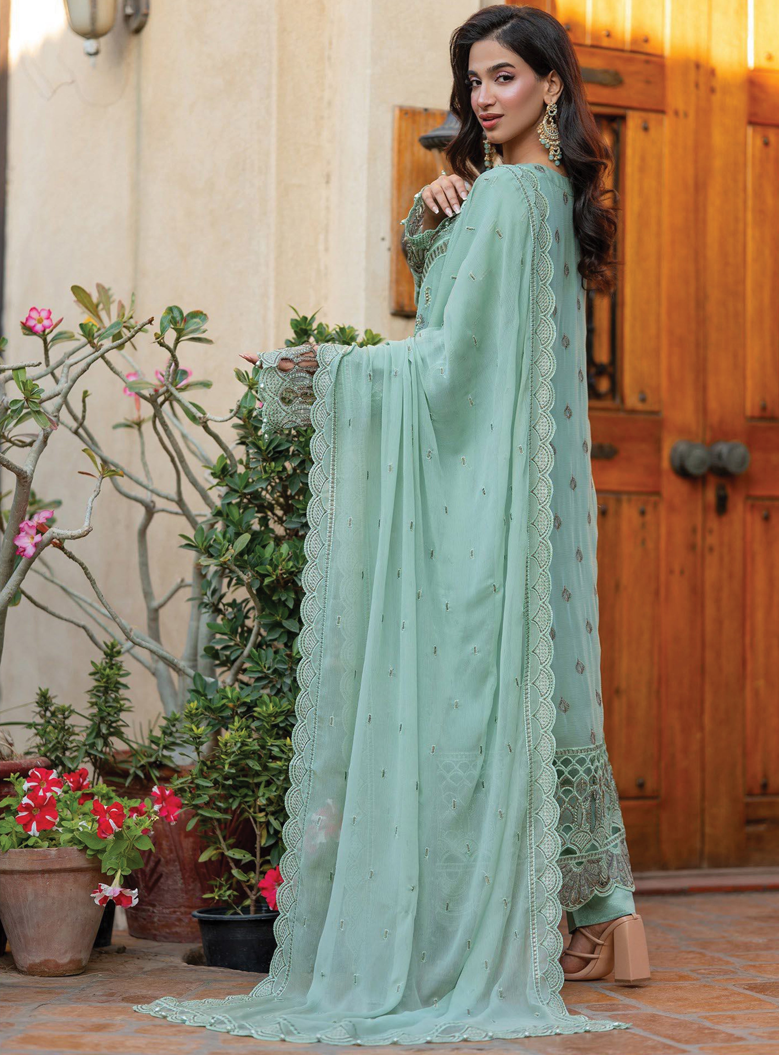 Asmira BN-1042 - 3 Piece Stitched Fancy Heavy Embroidered - Bint-e-Noor