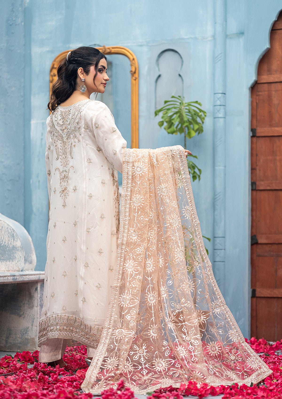 La-Amalia BN-1063 - 3 Piece Semi-Stitched Fancy Heavy Embroidered - Bint-e-Noor