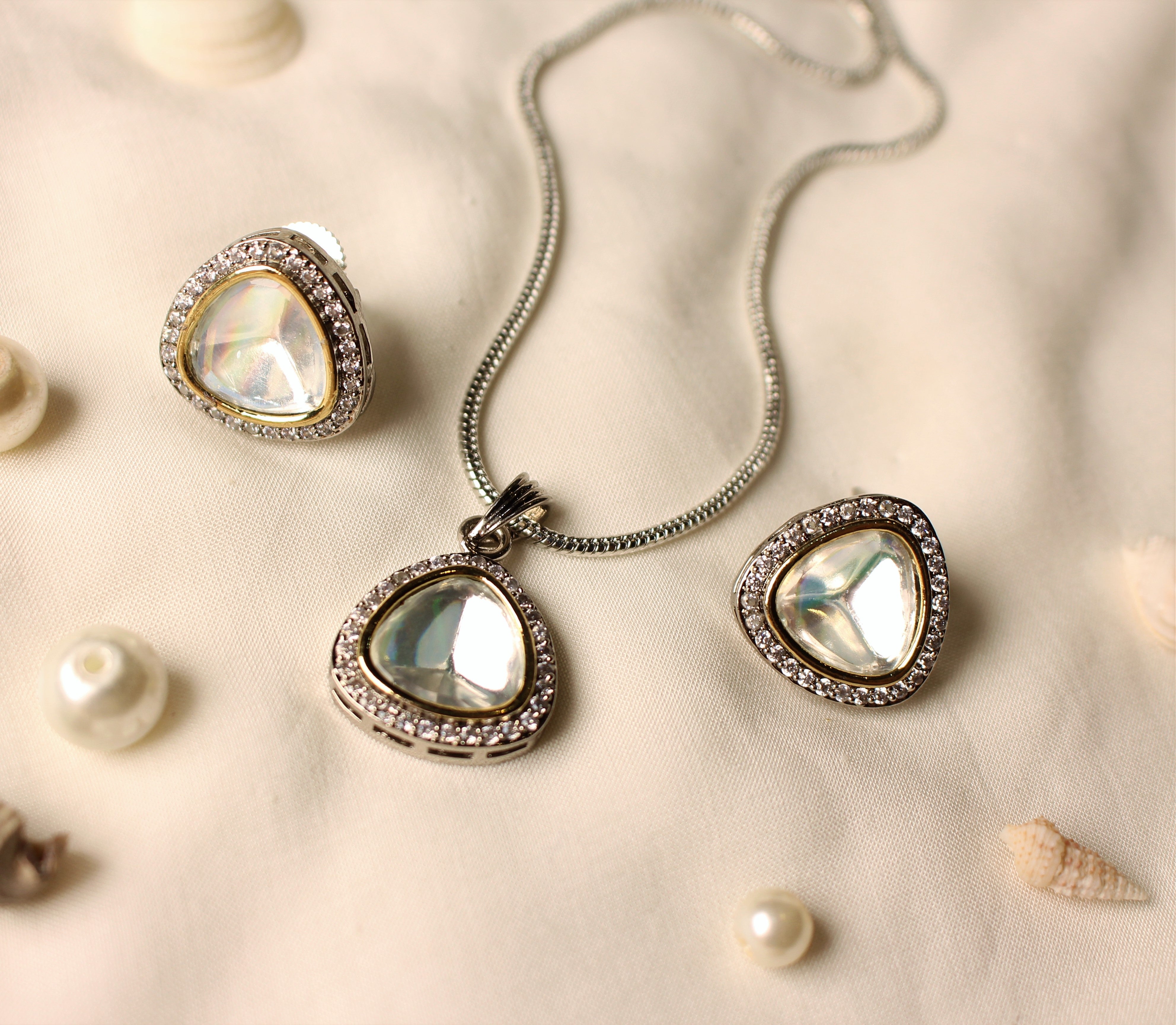 Kundan Pendat Set - Aloro Jewels