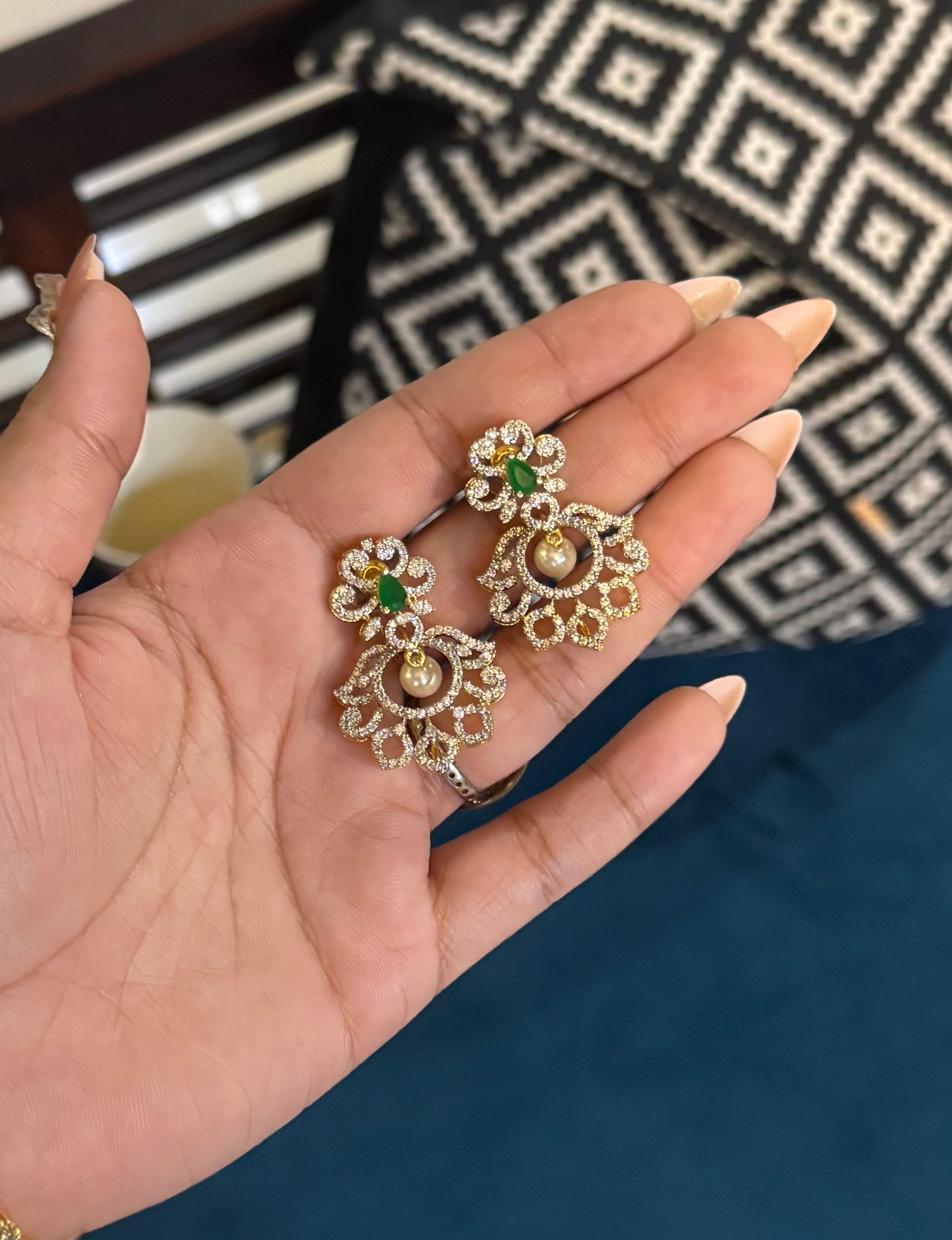 Gold Plated Designer Earrings - Aloro Jewels