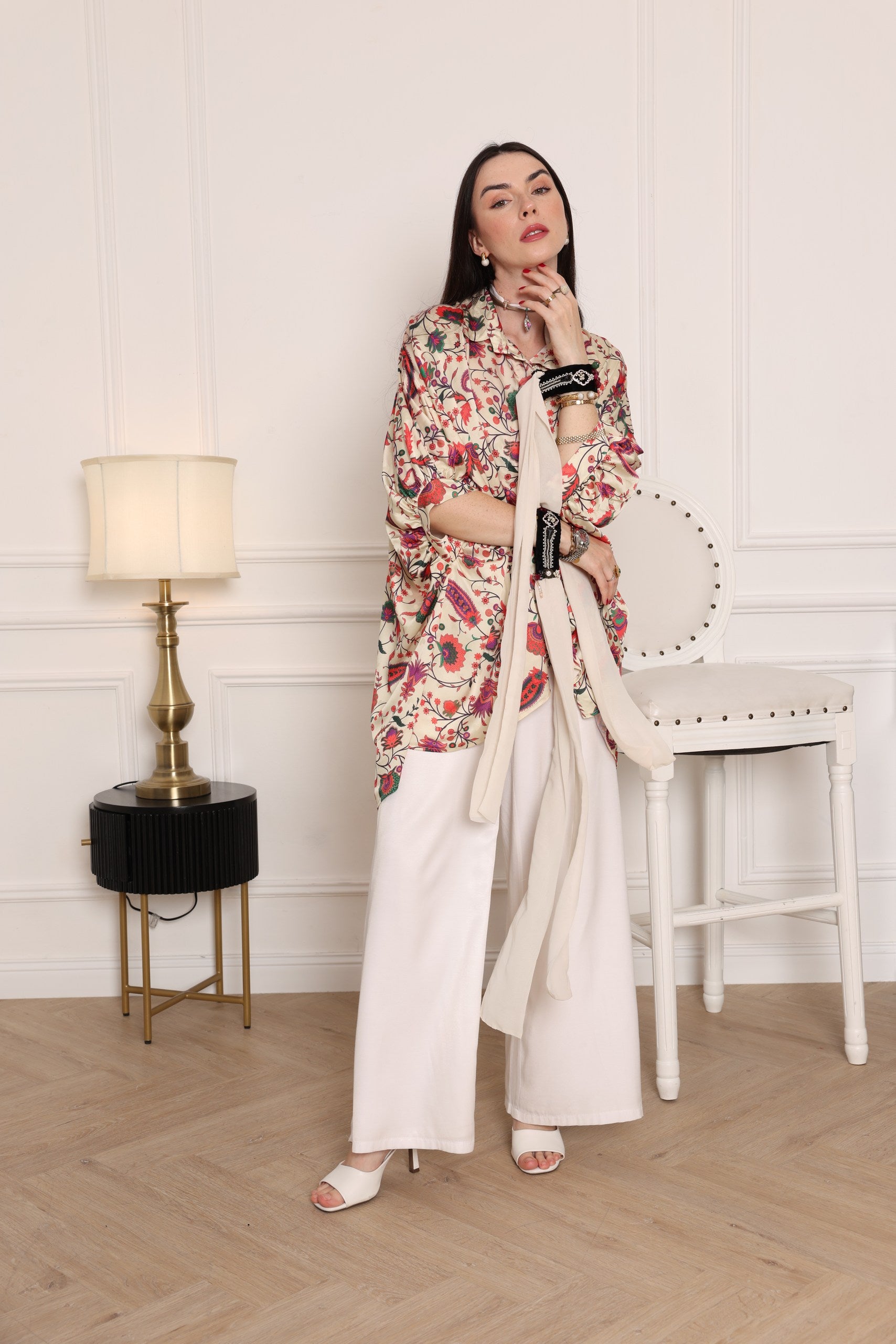 Women’s Relaxed Fit Floral Tunic Blouse - Meemseen Independent