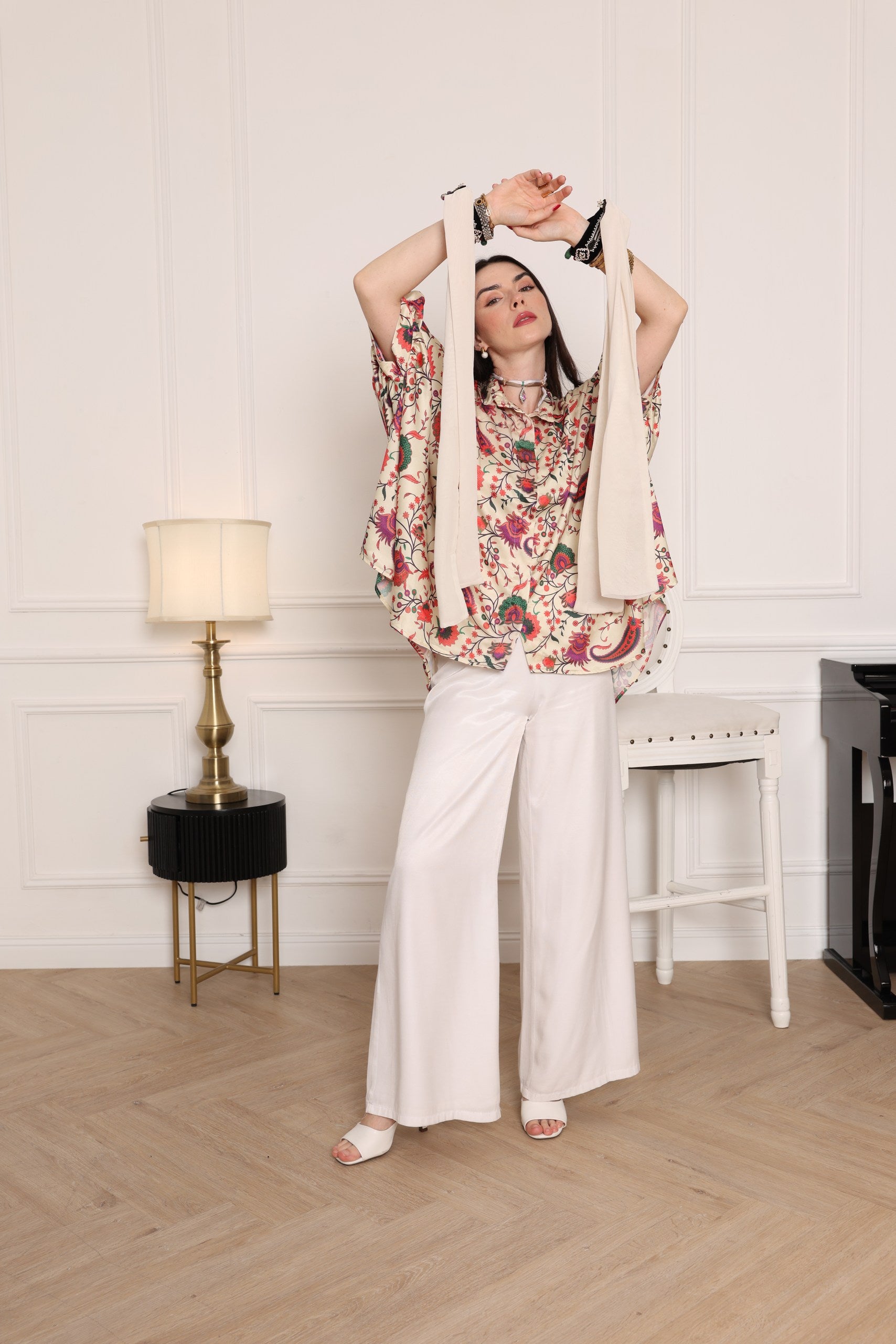 Women’s Relaxed Fit Floral Tunic Blouse - Meemseen Independent