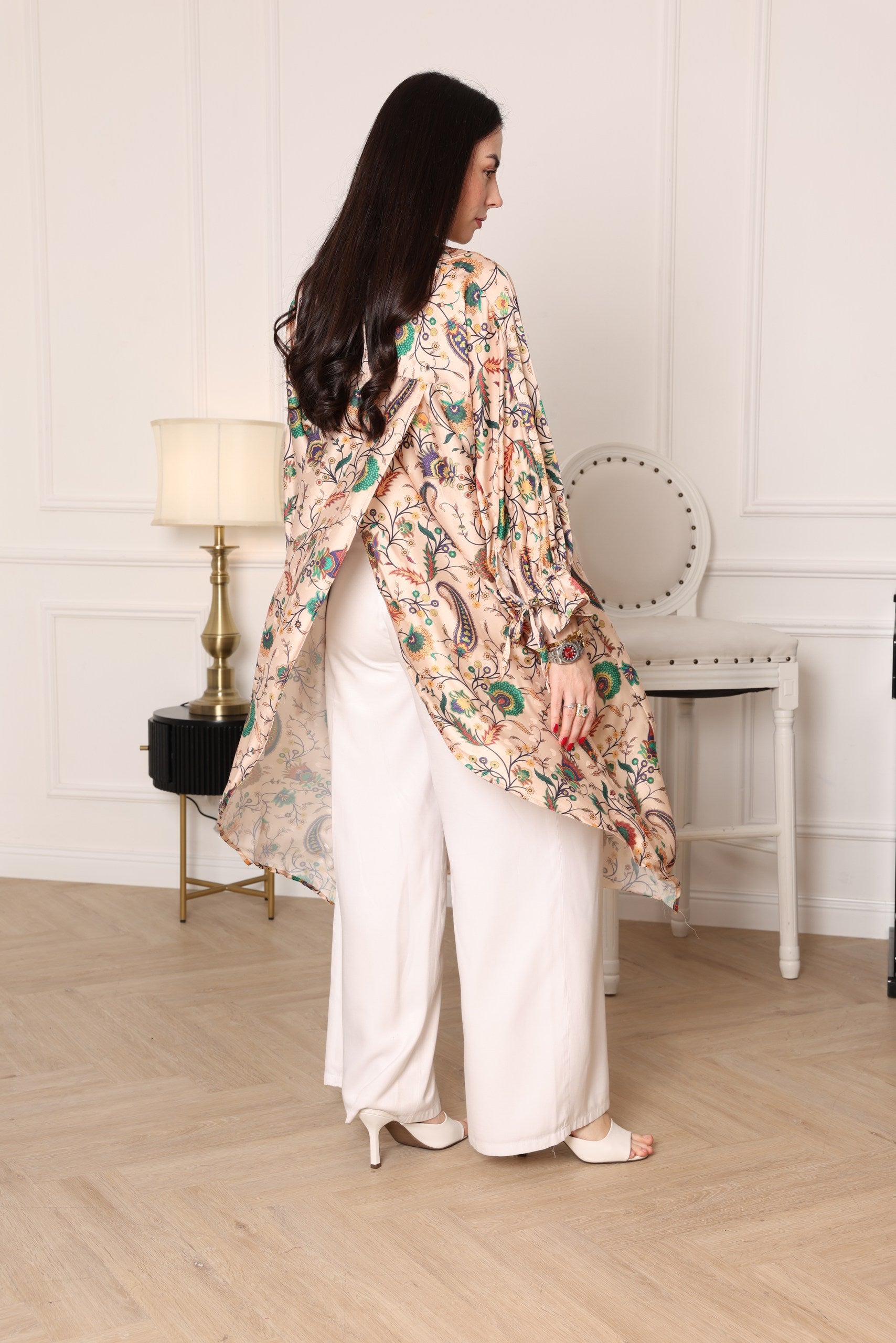 Elegant Paisley Silk Top - Meemseen Independent