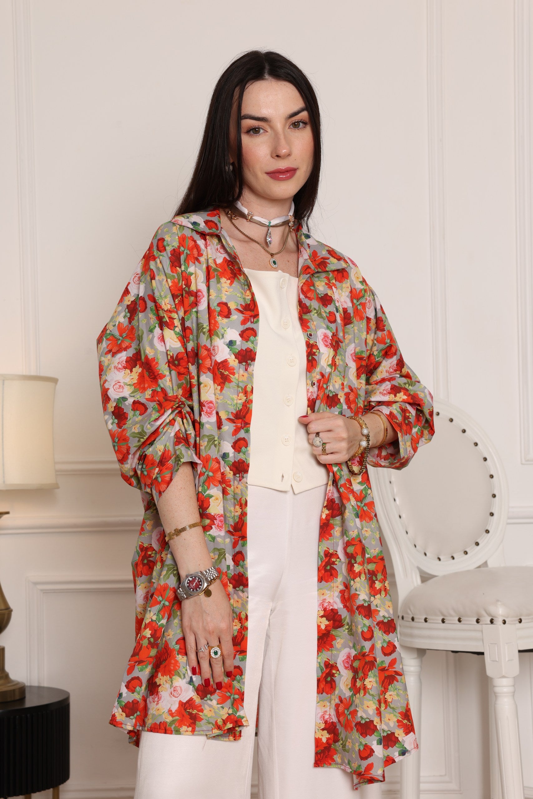 Blooming Elegance Floral Tunic - Meemseen Independent