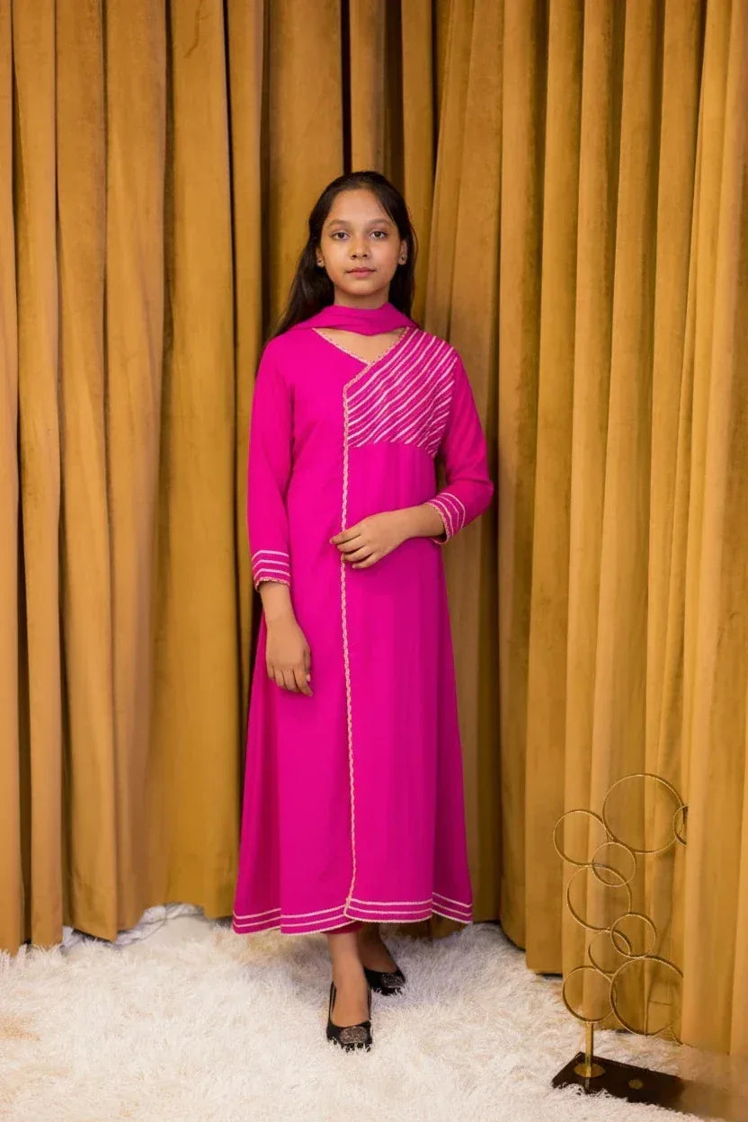 Hot Pink Georgette Suit - Shadeforteen