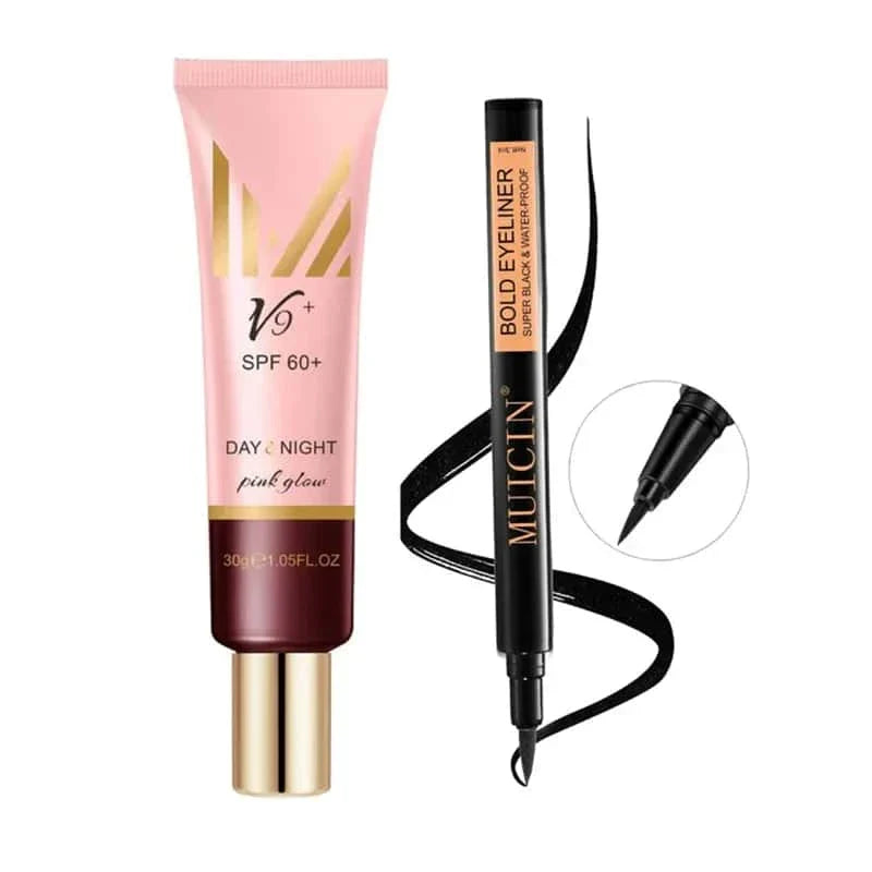 V9 Pink Glow Day & Night Cc Primer Cream - Muicin