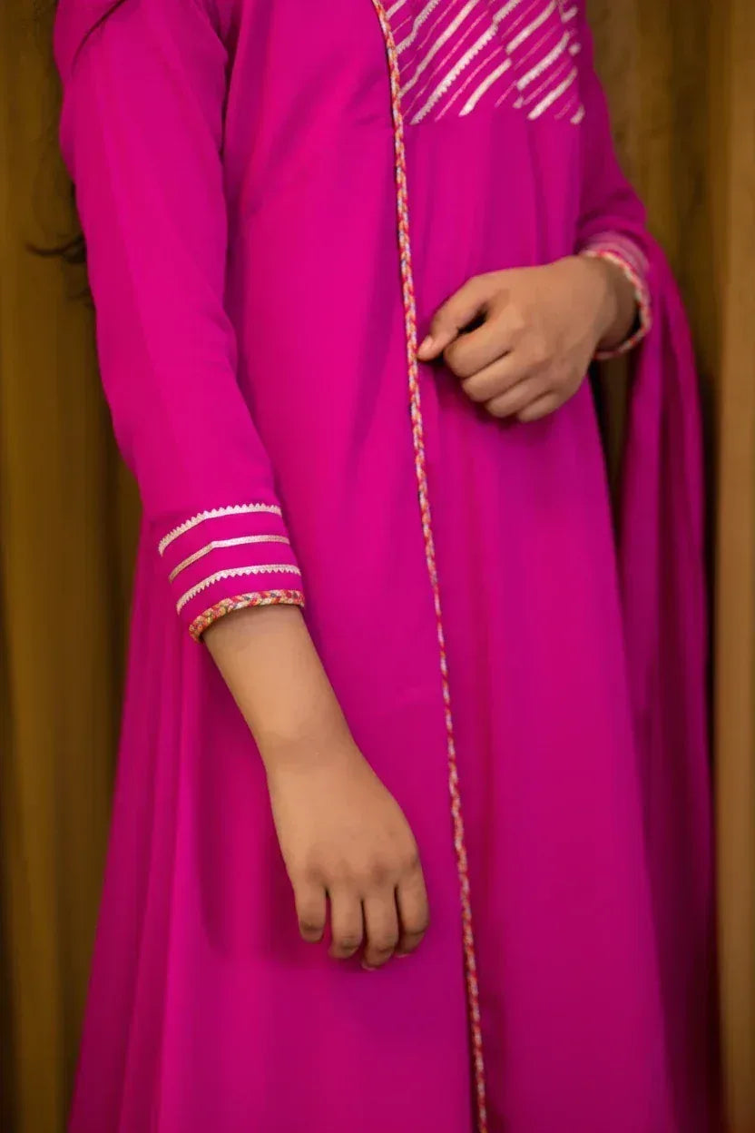 Hot Pink Georgette Suit - Shadeforteen