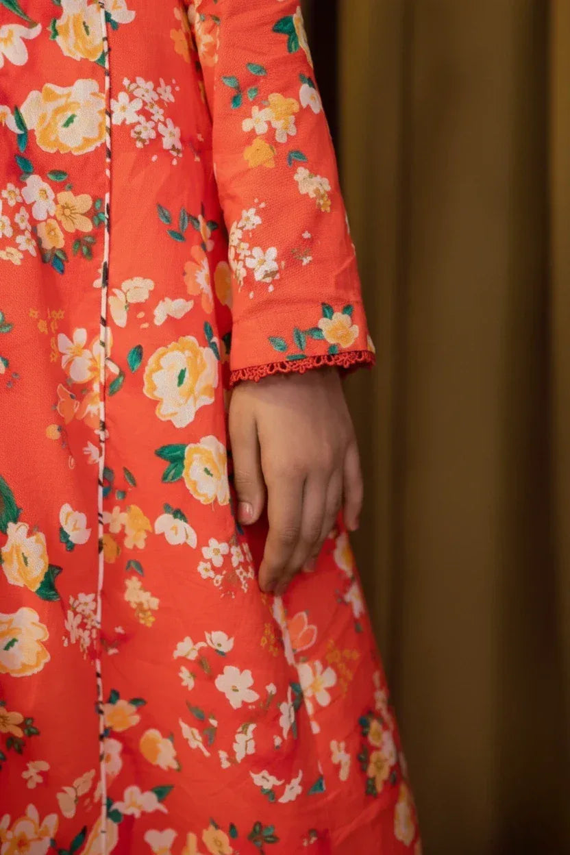 Floral Print Digital 2 Piece Lawn - Shadeforteen