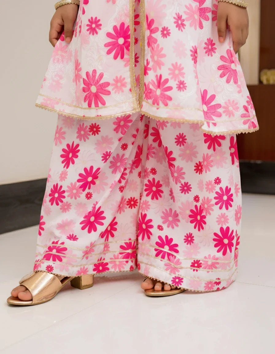 White Base With Pink Cotton Silk - Shadeforteen