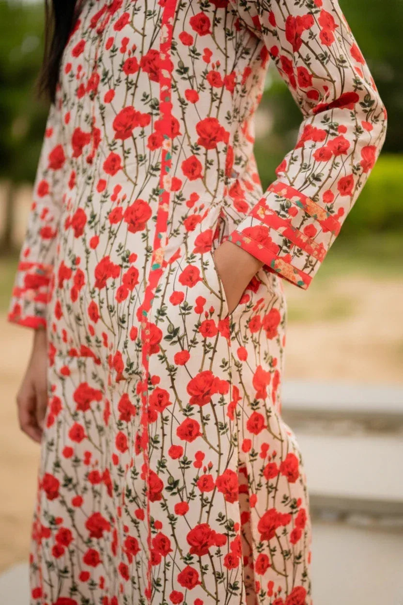 Floral Digital Print 2 Piece Lawn - Shadeforteen
