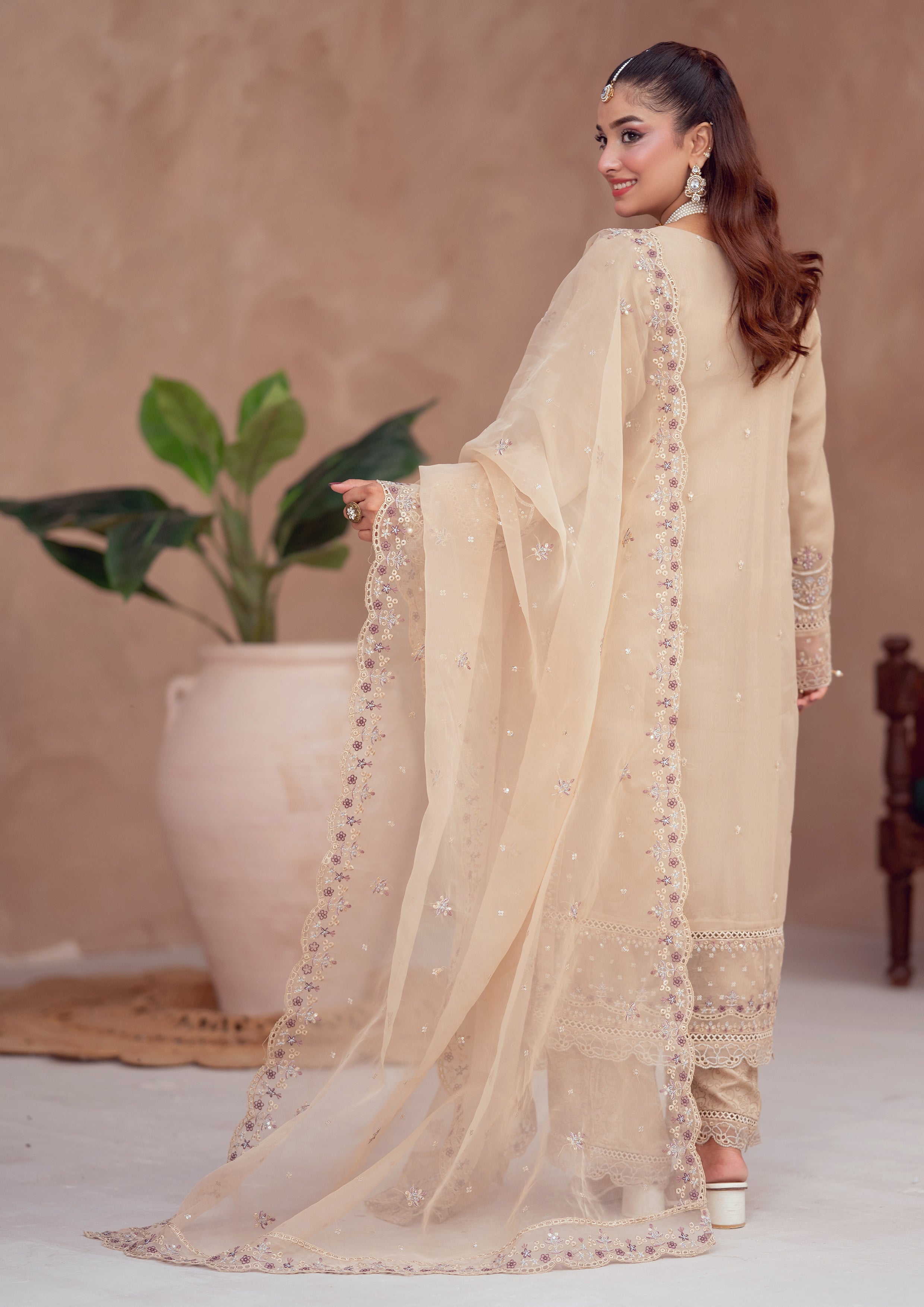 Rafiya BN-1096 - 3 Piece Stitched Fancy Heavy Embroidered - Bint-e-Noor