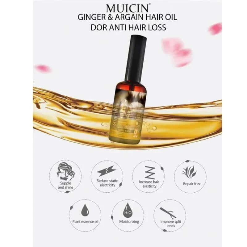 Ginger & Argan Hair Oil - Muicin