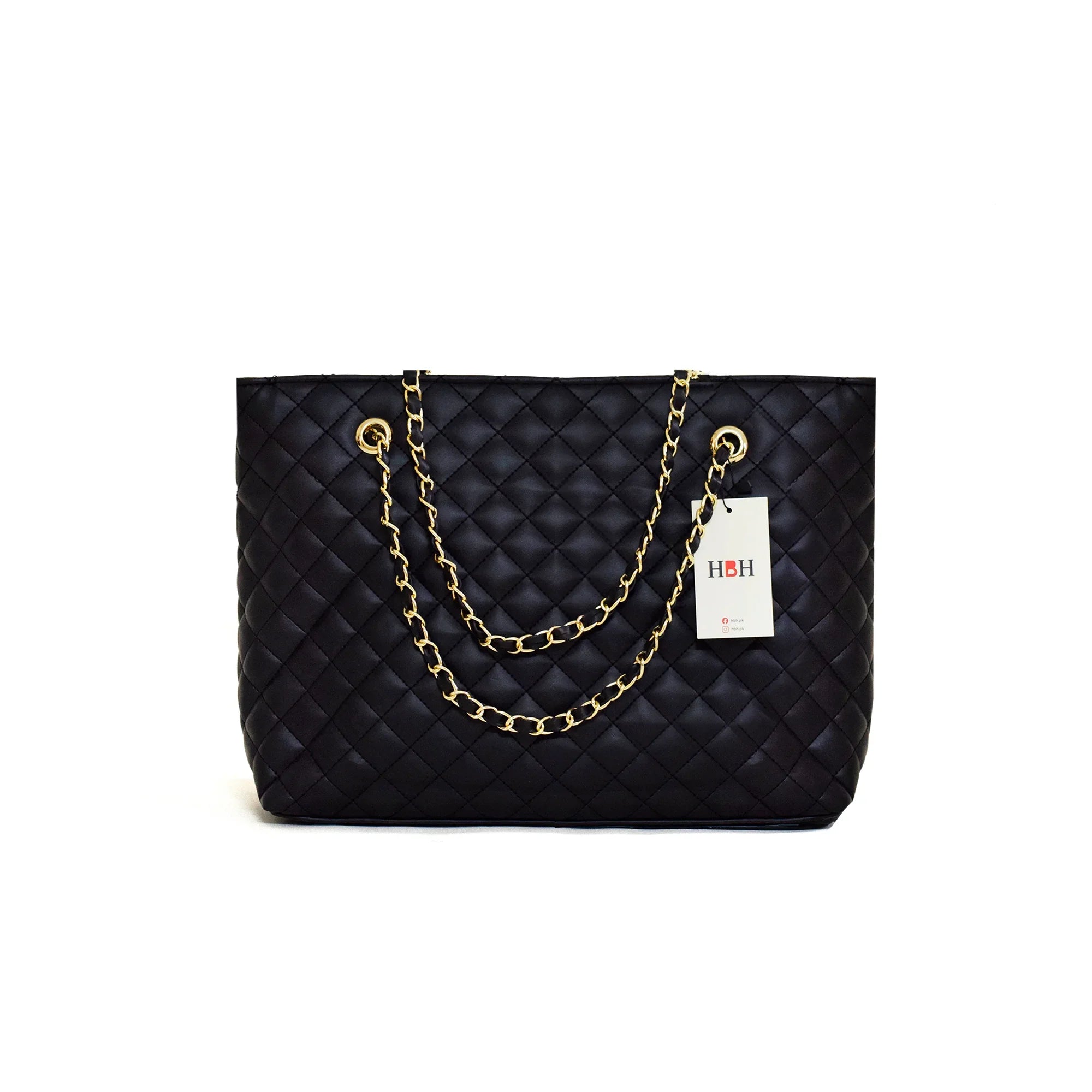 Classic Quilted Duo  Red Crossbody & Black Tote Combo - HBH