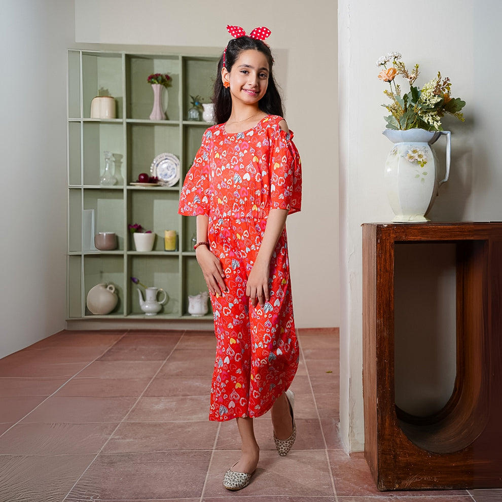 Cherry-Twist – Lawn Jumpsuit - Rangooz
