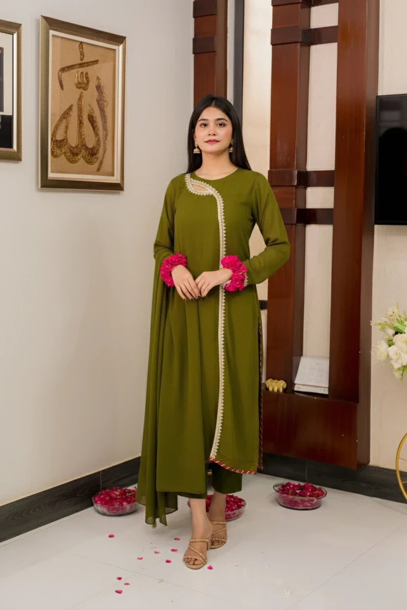 Seaweed Georgette 3 Piece Suit - Shadeforteen