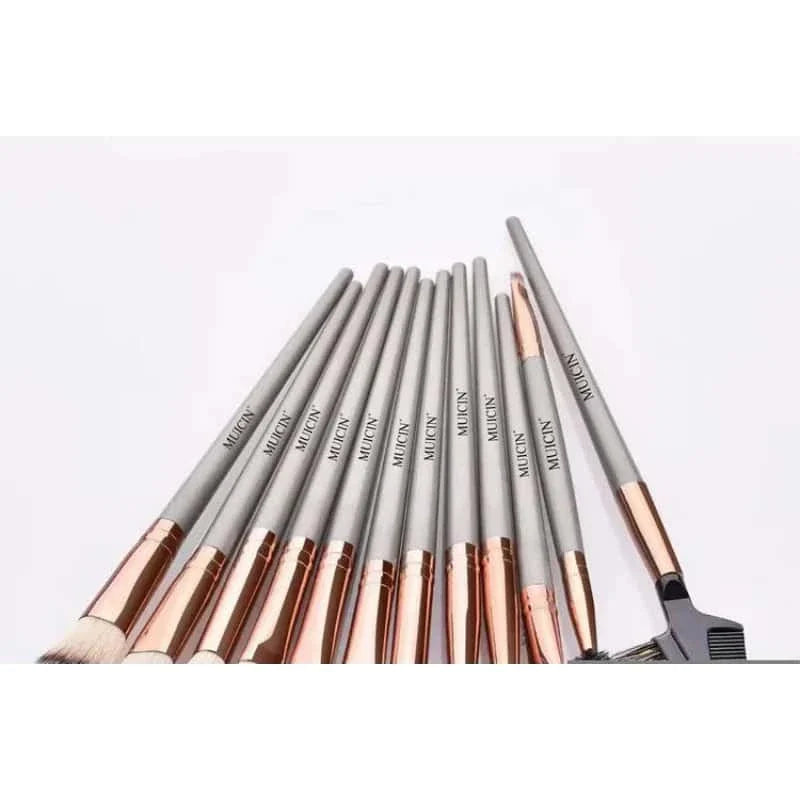 Black & Silver Makeup Brush Collection - Muicin