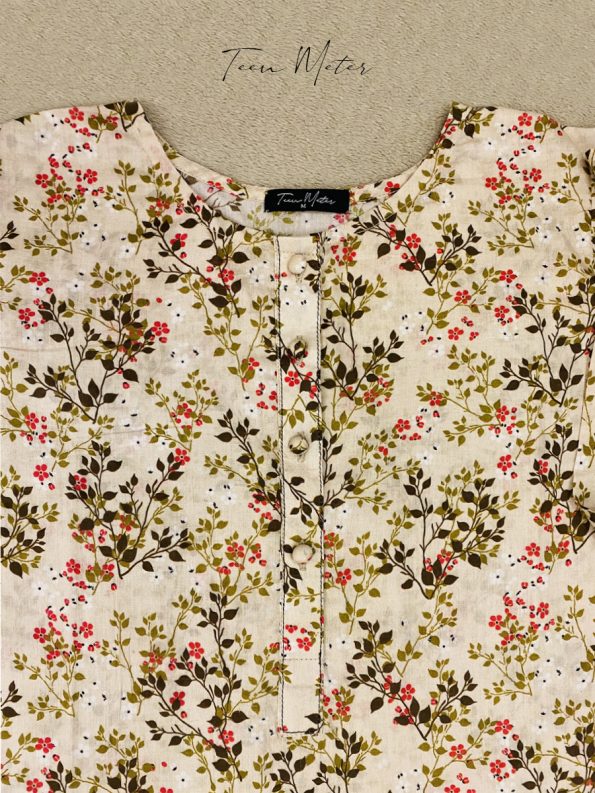 Cream 2pc “Summer Lawn Prints” - Teen Meter