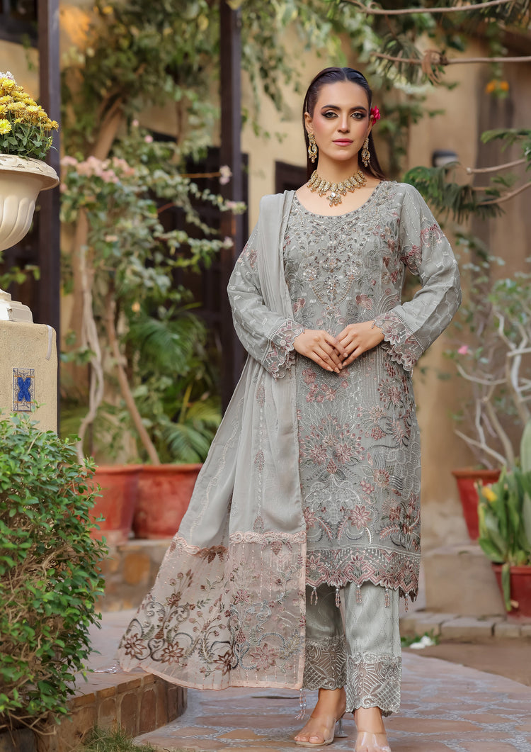 Elva BN-1020 - 3 Piece Stitched Fancy Heavy Embroidered - Bint-e-Noor