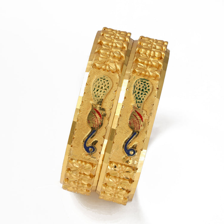 Peacock Meena Kangan - Aloro Jewels