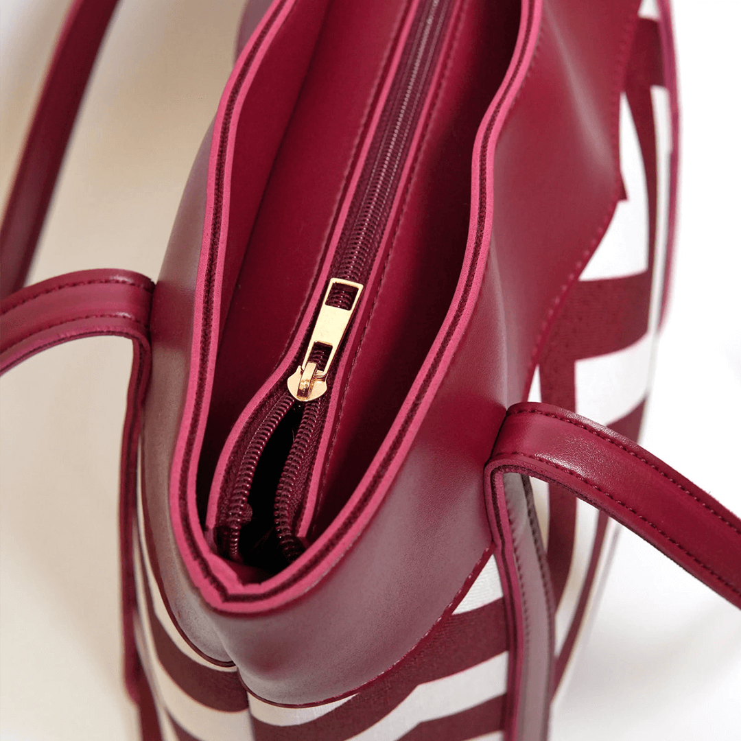 Canberra Maroon Handbag - Bag X