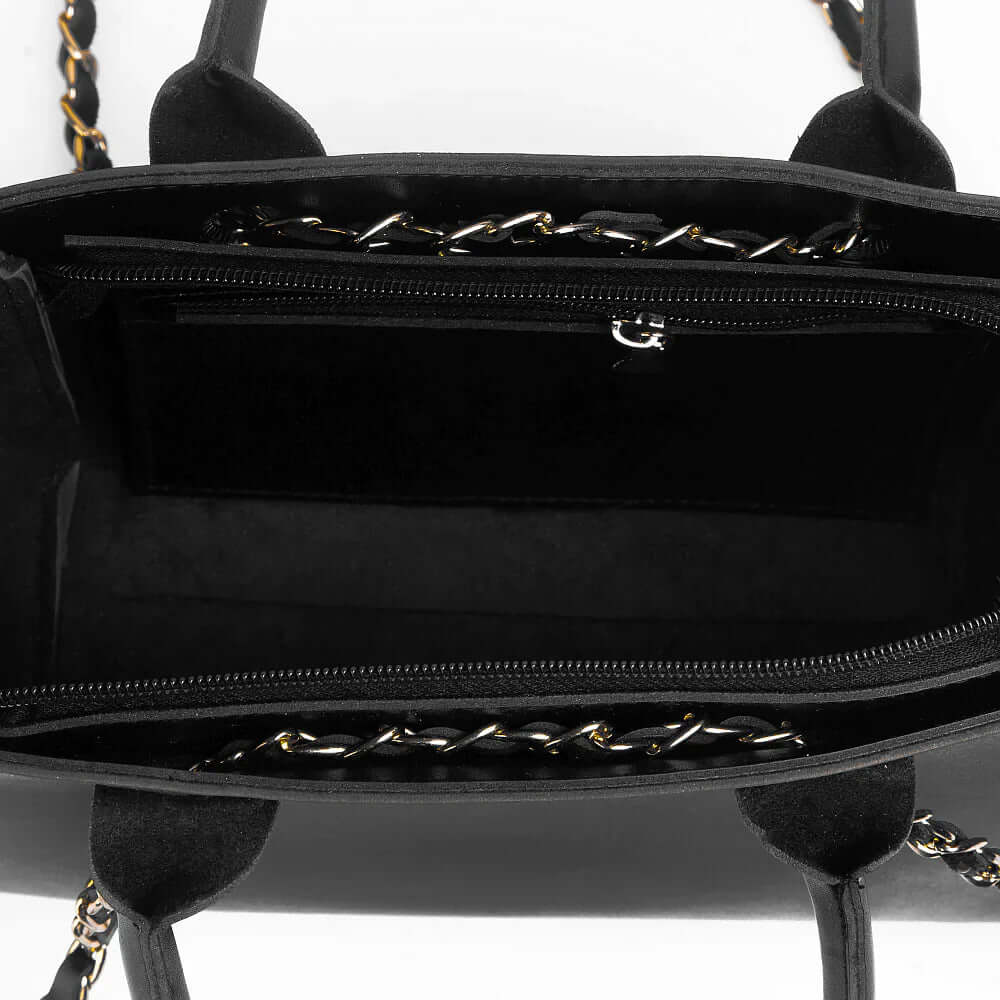 Plush Black Handbag - Bag X
