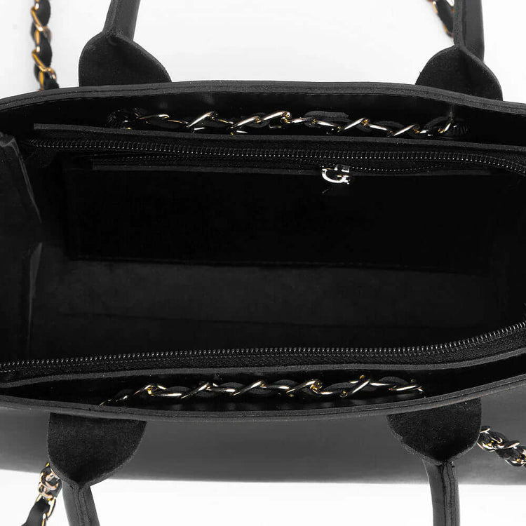 Plush Black/brown Handbag - Bag X