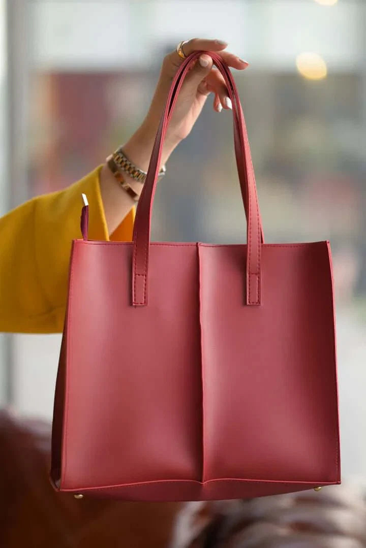 Everyday Maroon Tote Bag - Bag X