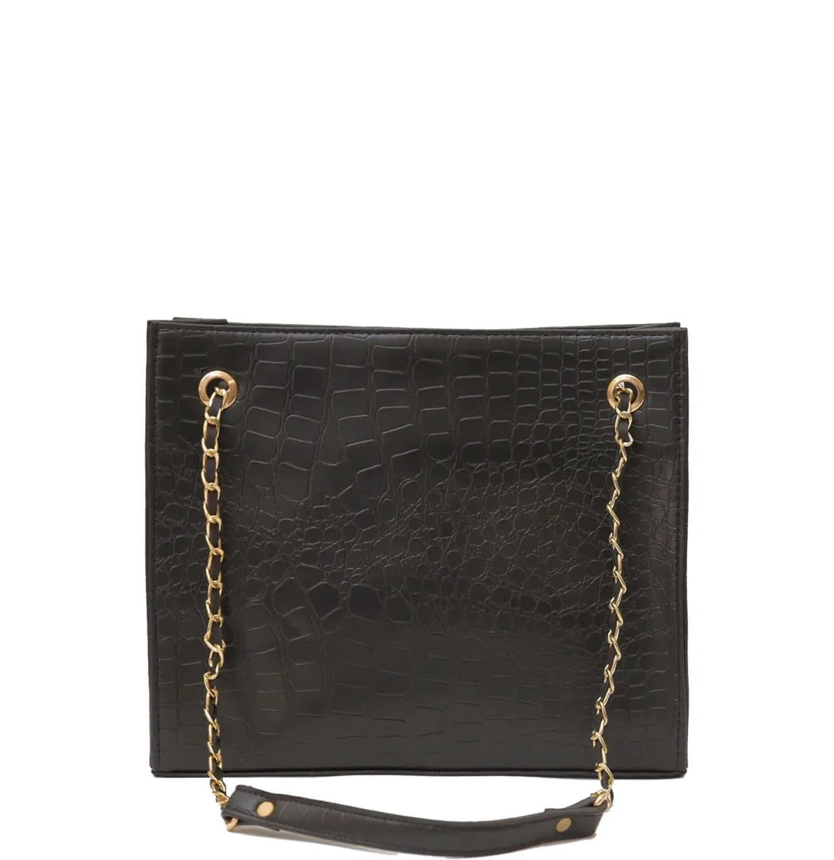 Crocodile Tote Black Tote Bag - Bag X