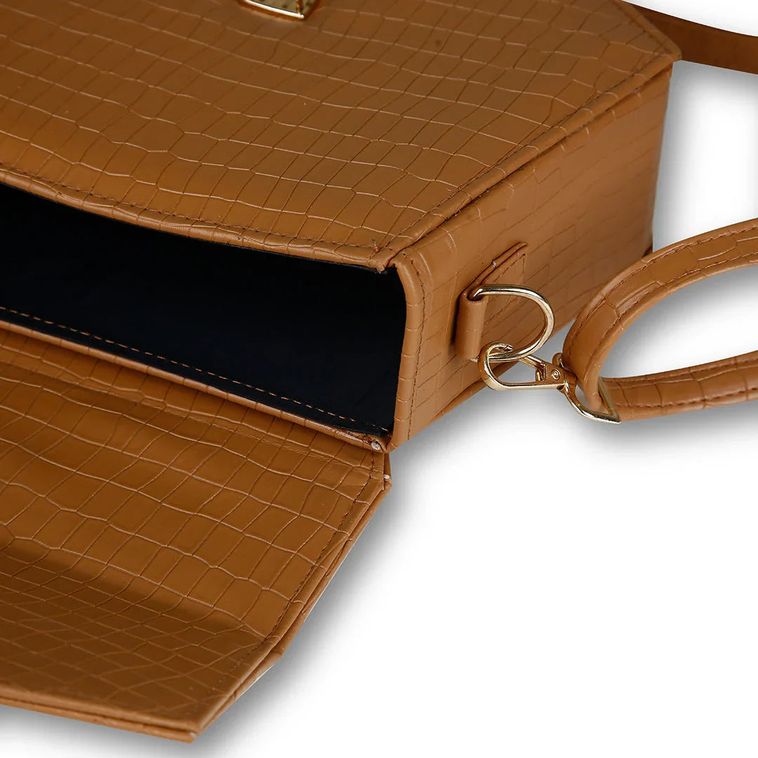 Hexa Brown Handbag - Bag X