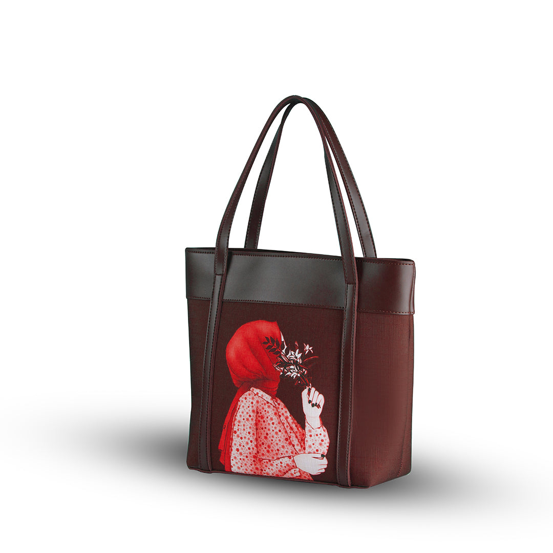Belle Maroon Tote Bag - Bag X
