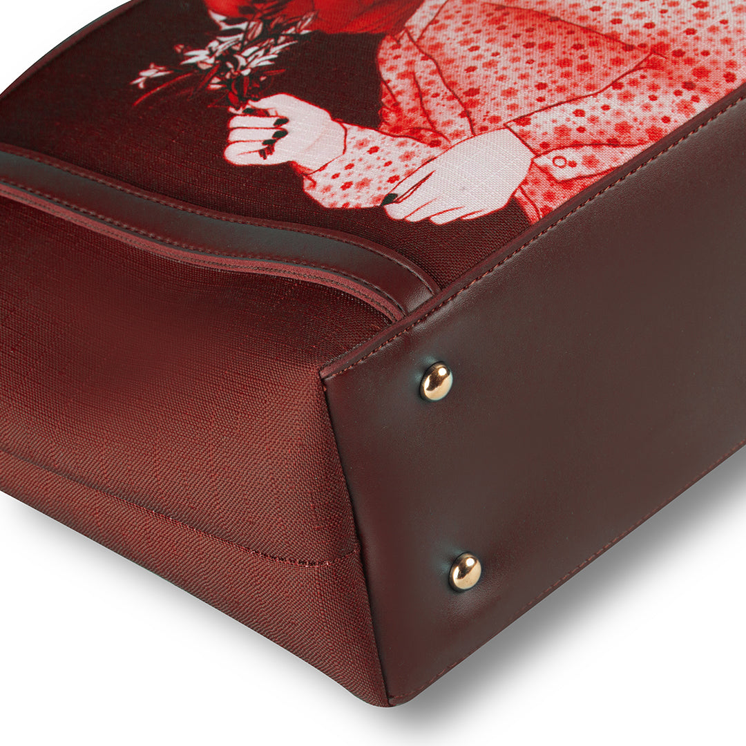 Belle Maroon Tote Bag - Bag X