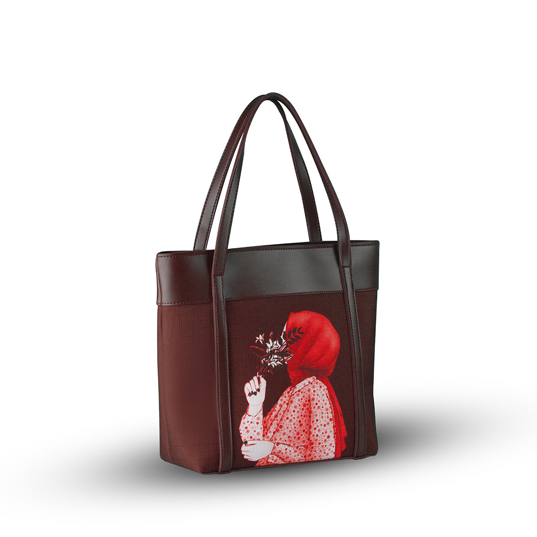 Belle Maroon Tote Bag - Bag X