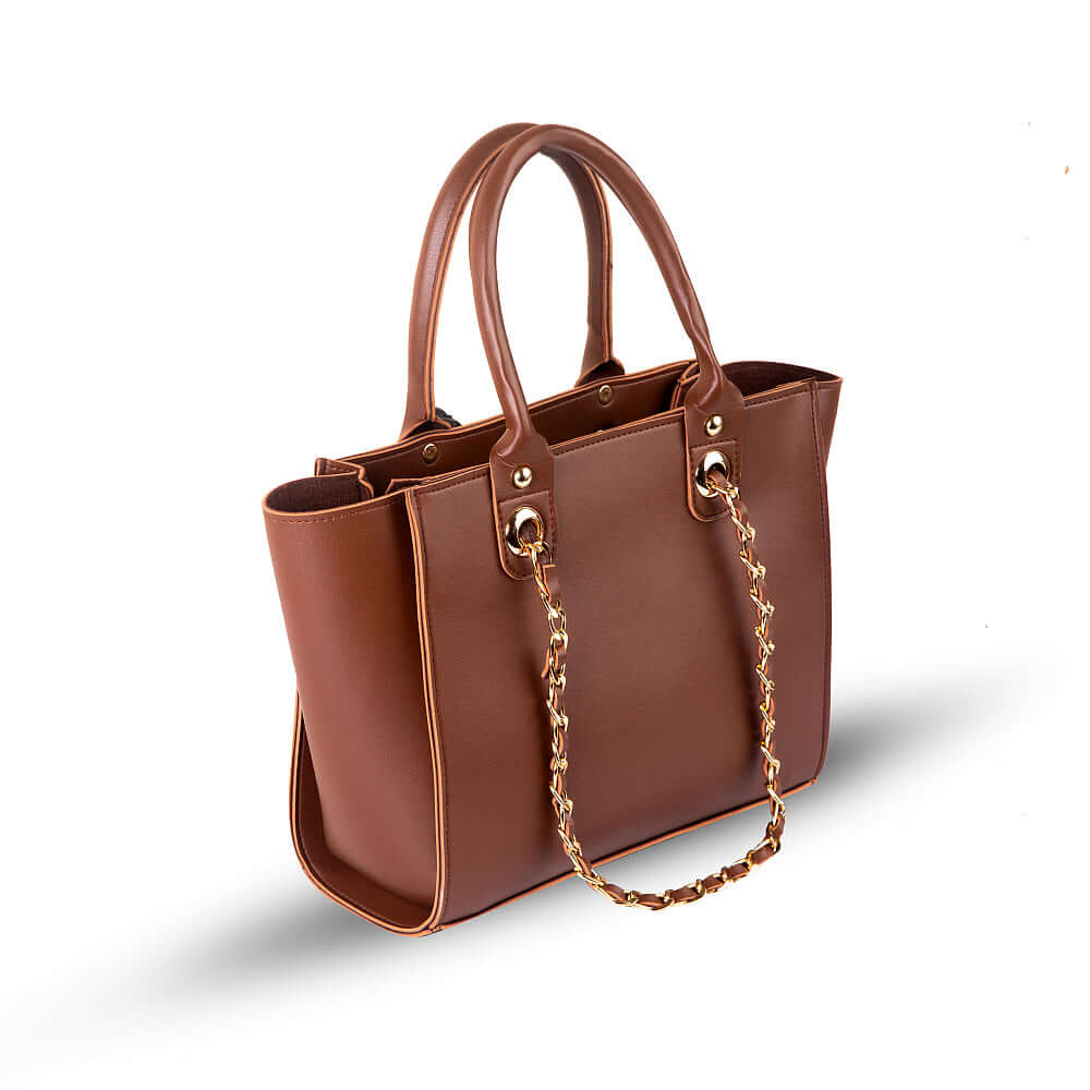 Plush Choco Brown Handbag - Bag X
