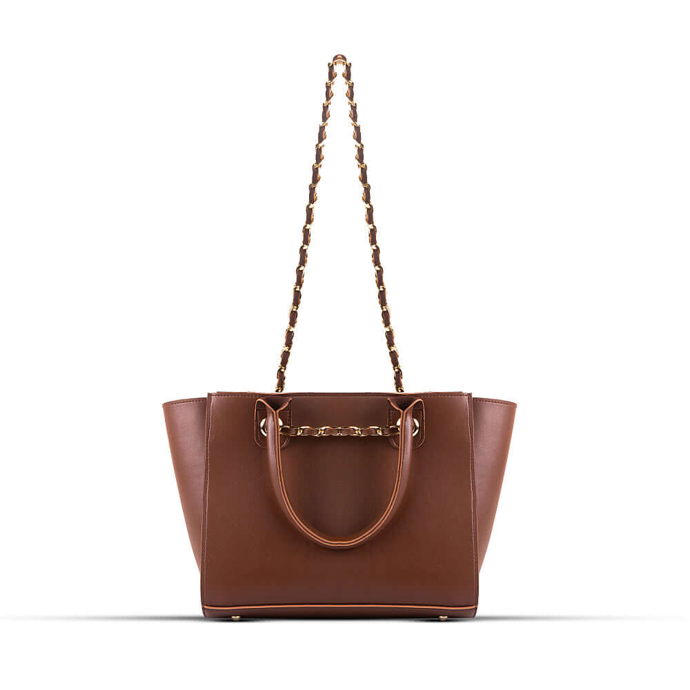 Plush Choco Brown Handbag - Bag X