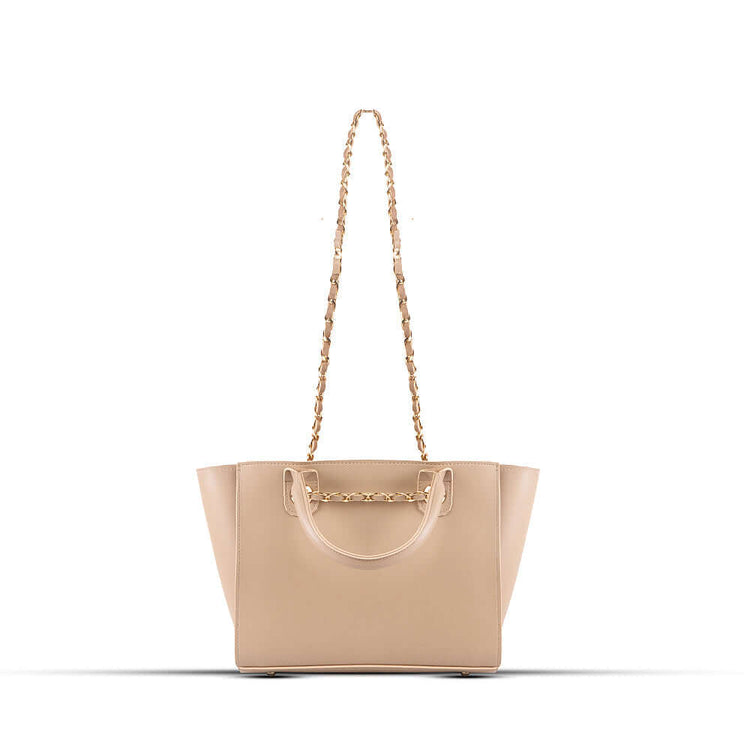 Plush Beige Handbag - Bag X