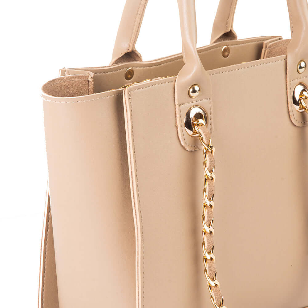 Plush Beige Handbag - Bag X
