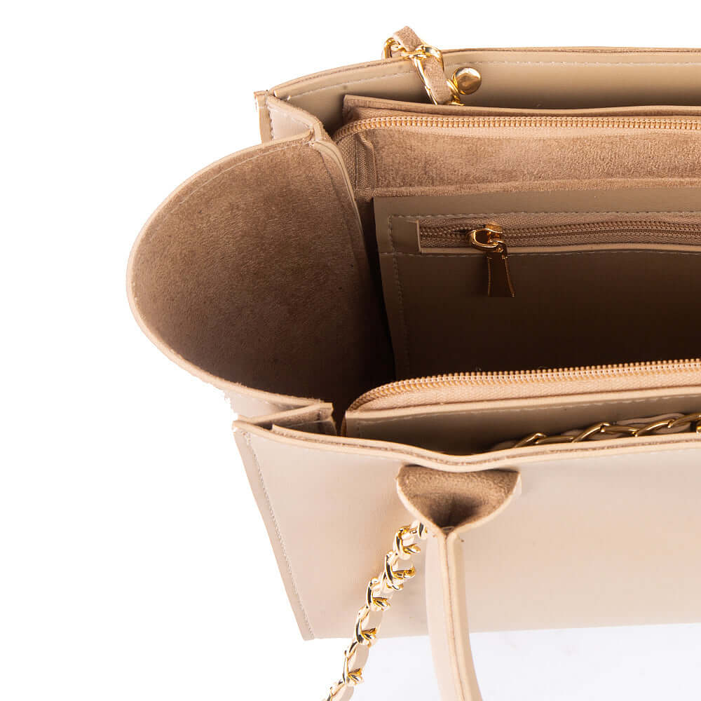 Plush Beige Handbag - Bag X
