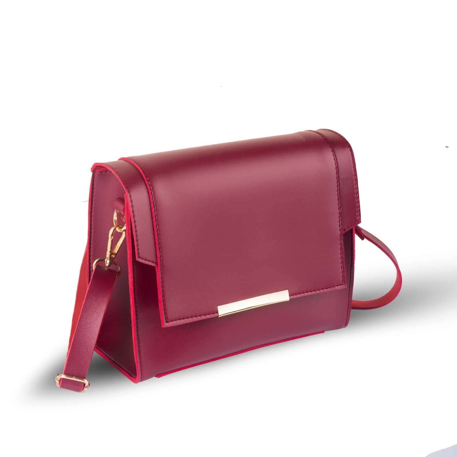 Blaze Maroon Handbag - Bag X