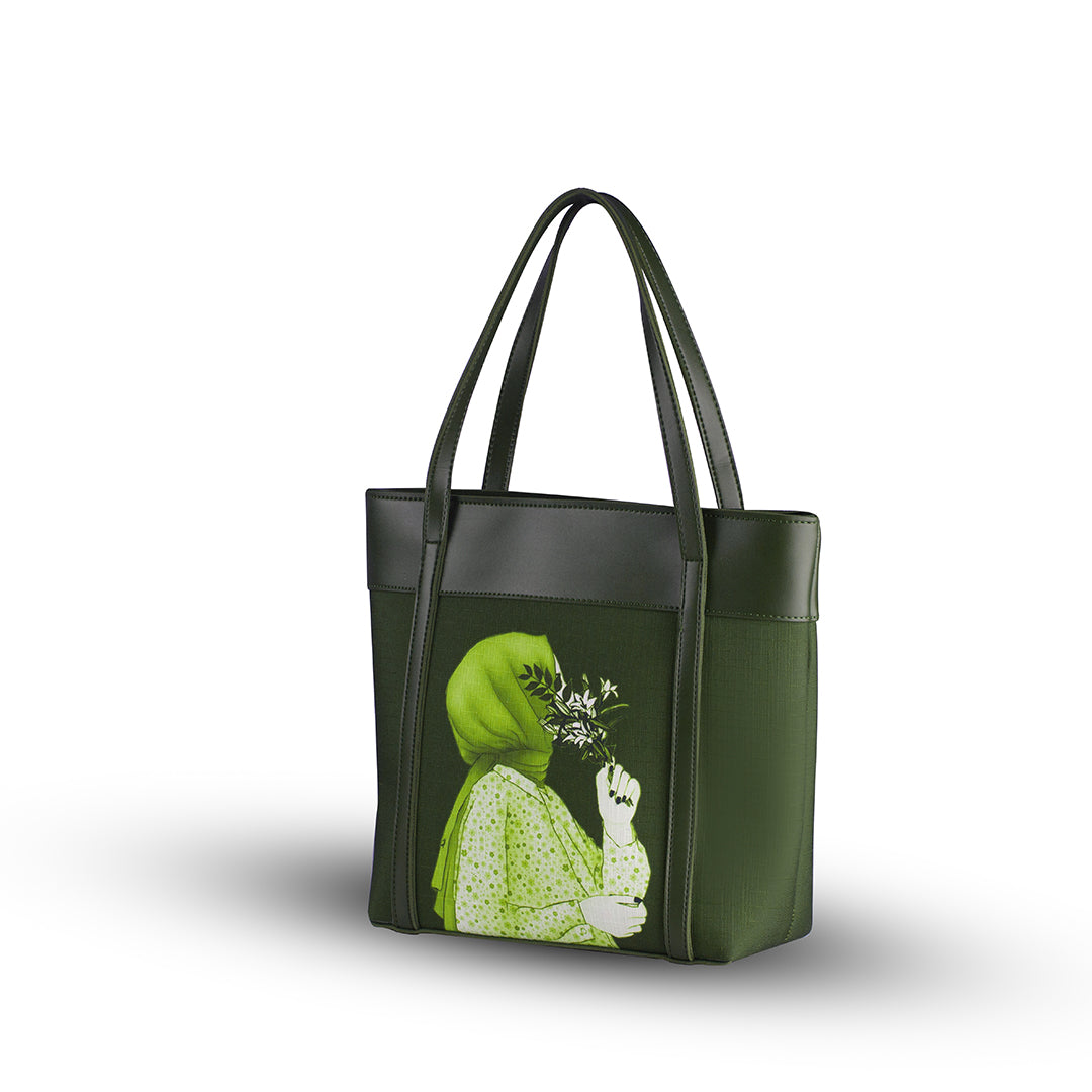 Belle Green Tote Bag - Bag X