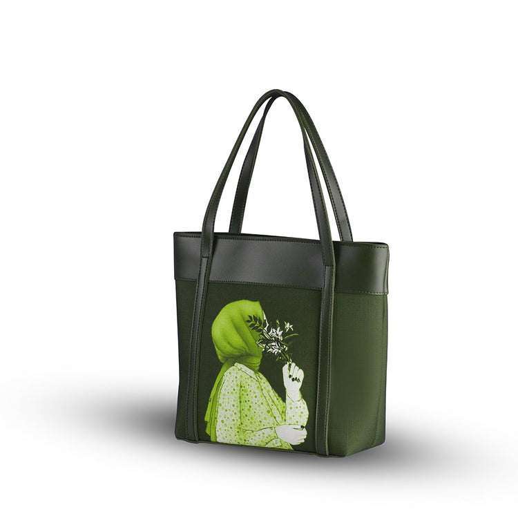Belle Green Tote Bag - Bag X