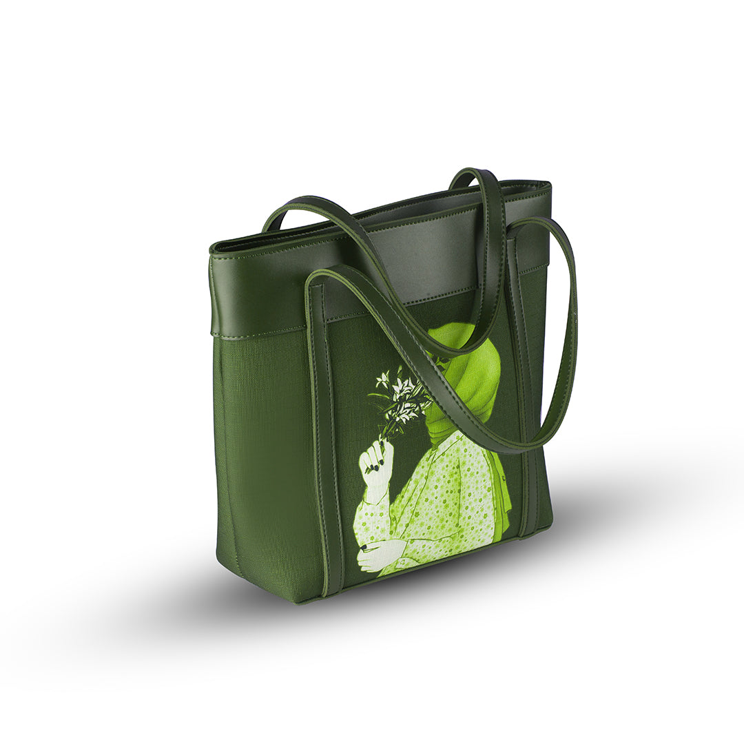 Belle Green Tote Bag - Bag X