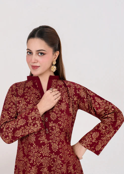 D014 printed kurta only - Zeekstore