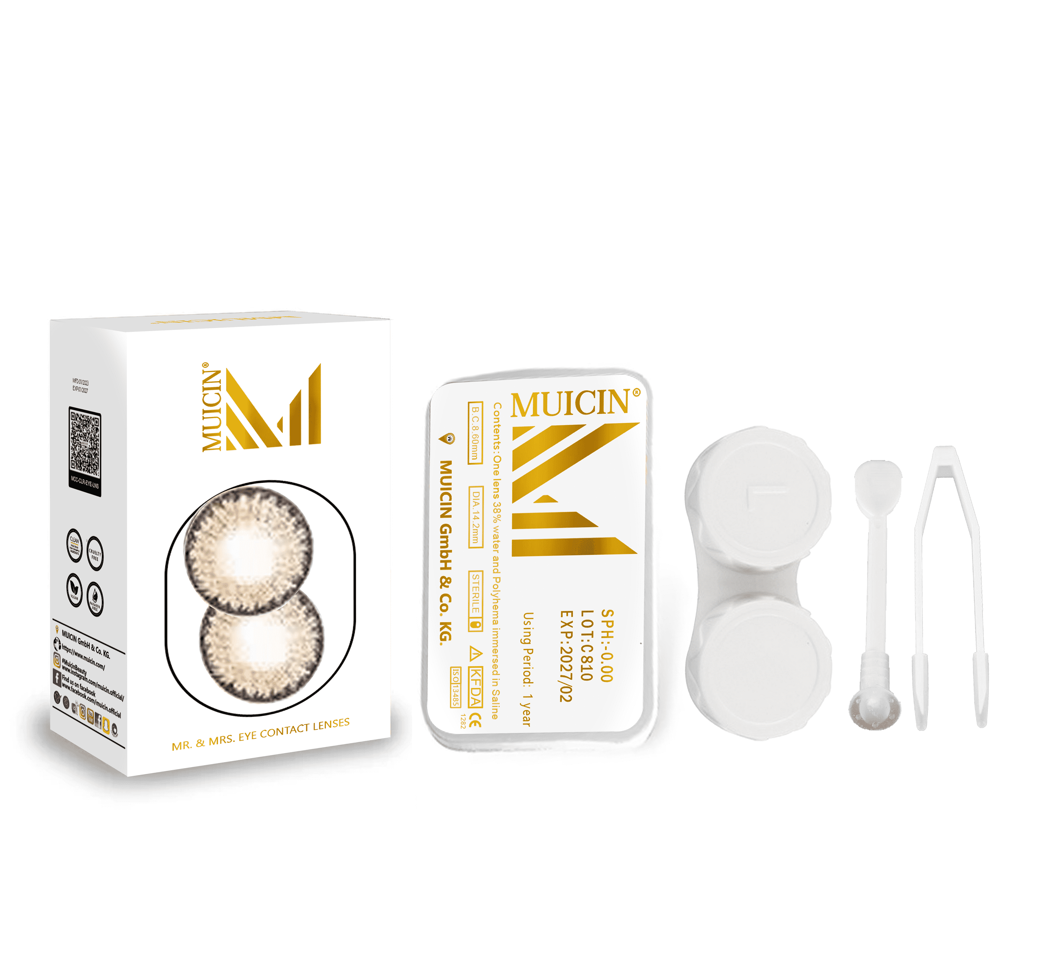 Mr & Mrs Party Colored Contact Lenses - Muicin