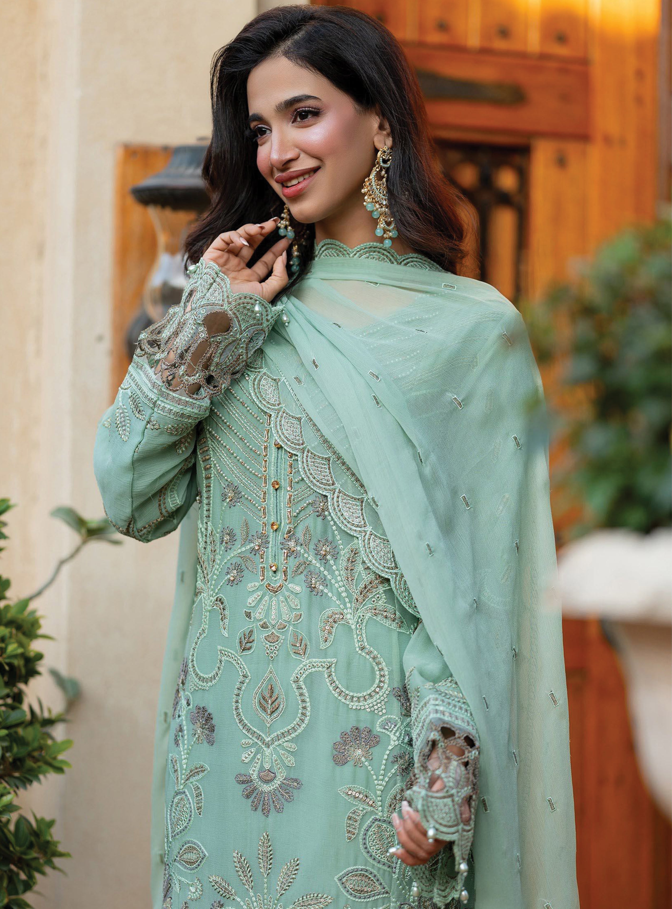 Asmira BN-1042 - 3 Piece Stitched Fancy Heavy Embroidered - Bint-e-Noor