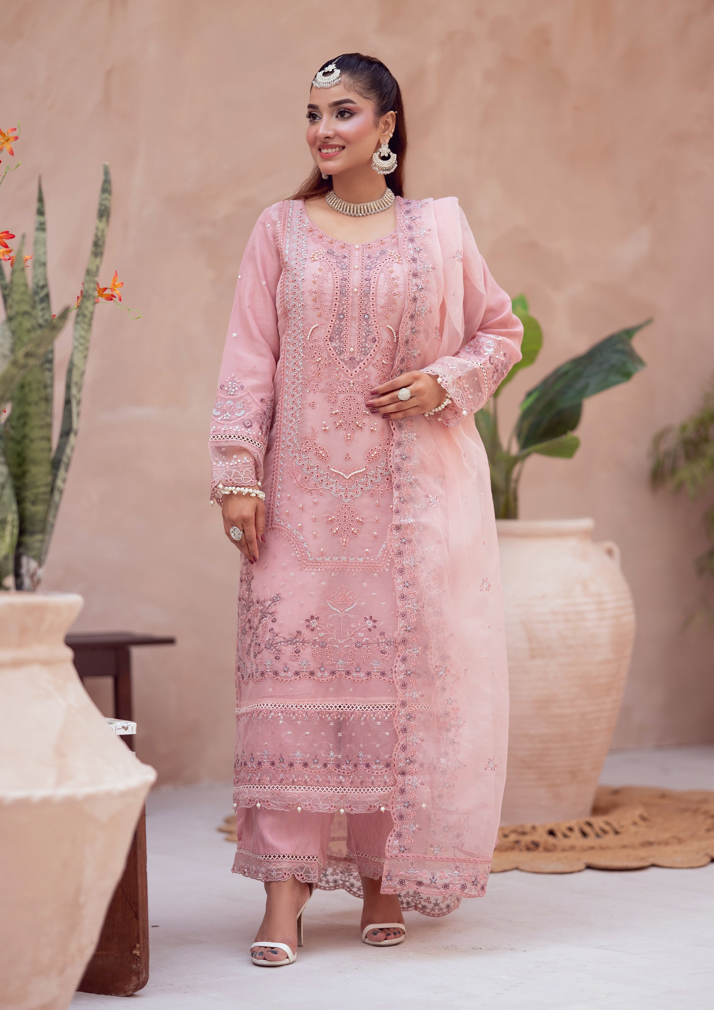Rafiya BN-1100 - 3 Piece Stitched Fancy Heavy Embroidered - Bint-e-Noor