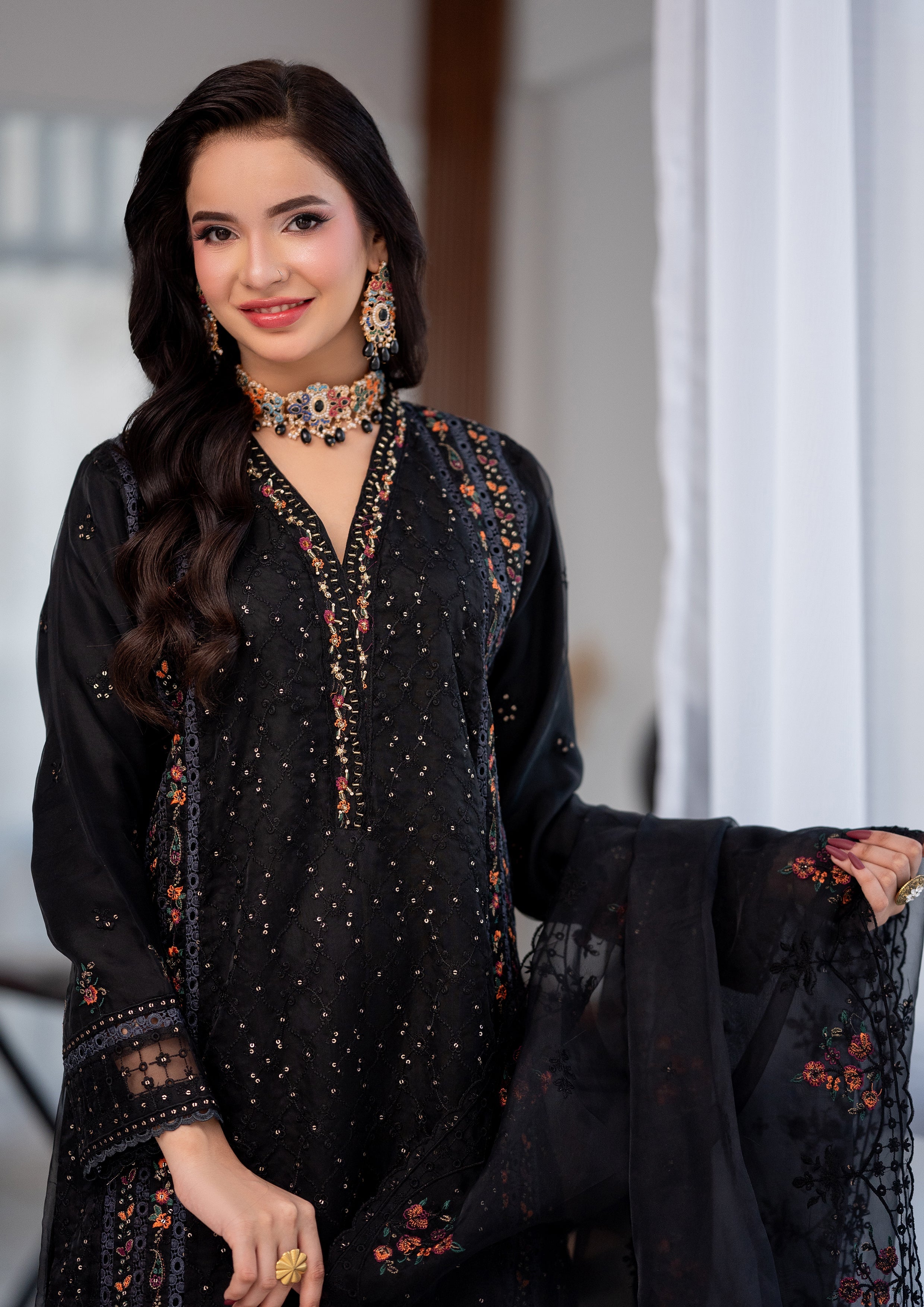 Aishal BN-1131 - 3 Piece Stitched Fancy Heavy Embroidered - Bint-e-Noor